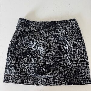 Forever 21 Black and White Mini Skirt